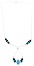 Liquid Silver Jewelry Multicolor Bead Necklace GS74842