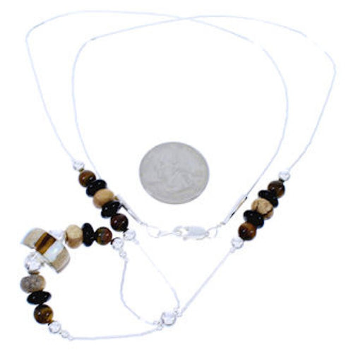 Multicolor Liquid Silver Bead Necklace GS74866