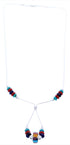 Liquid Silver Multicolor Jewelry Bead Necklace GS74861