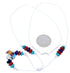 Liquid Silver Multicolor Jewelry Bead Necklace GS74861