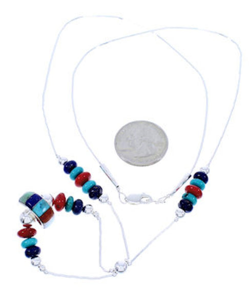 Multicolor Jewelry Liquid Silver Bead Necklace GS74863