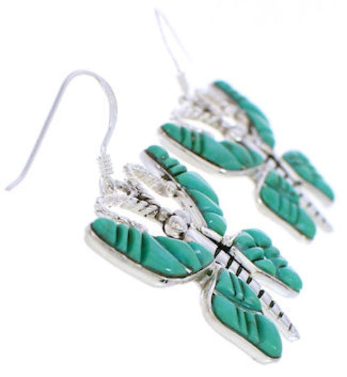 Southwest Jewelry Turquoise Butterfly Hook Dangle Earrings BW74948