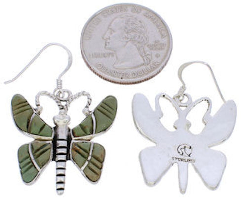 Southwest Turquoise Jewelry Butterfly Hook Dangle Earrings BW74960
