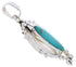 Genuine Sterling Silver Turquoise Pendant Southwest Jewelry BW74967