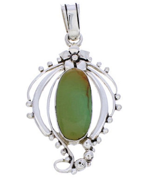 Turquoise Sterling Silver Jewelry Southwestern Pendant BW74977