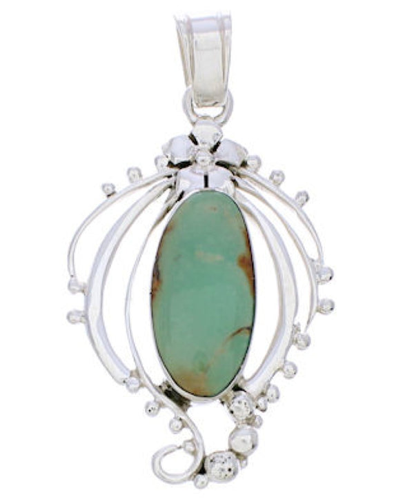Southwestern Turquoise Slide Pendant Silver Jewelry BW74988