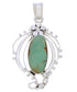 Southwestern Turquoise Slide Pendant Silver Jewelry BW74988