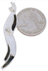 Turquoise Inlay And Silver Jewelry Southwest Slide Pendant BW75084