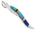 Multicolor Inlay Jewelry Genuine Sterling Silver Slide Pendant BW75091
