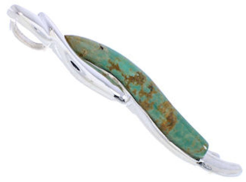 Southwest Turquoise Sterling Silver Jewelry Slide Pendant BW75094