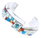 Sterling Silver Southwestern Multicolor Inlay Cuff Bracelet RS75360