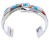 Sterling Silver Southwestern Multicolor Inlay Cuff Bracelet RS75360
