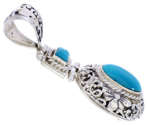 Southwestern Turquoise Jewelry Sterling Silver Pendant MW75097