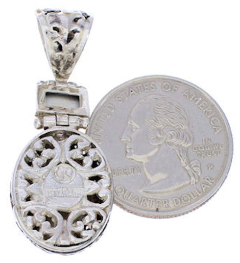 Southwestern Turquoise Jewelry Sterling Silver Pendant MW75097