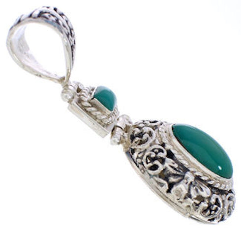 Southwest Green Agate Pendant MW75109