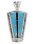Turquoise Jet Inlay Southwest Pendant MW75159