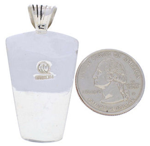 Turquoise Jet Inlay Southwest Pendant MW75159