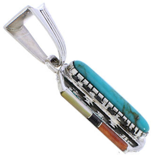 Southwest Silver Multicolor Pendant MW75205