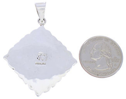 Southwest Silver Multicolor Inlay Pendant GS75186