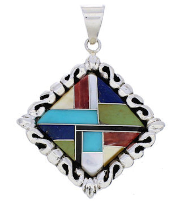 Southwest Multicolor Inlay Pendant GS75188