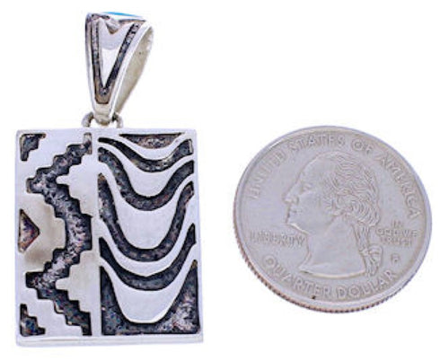 Southwestern Multicolor Sterling Silver Reversible Pendant MW74993