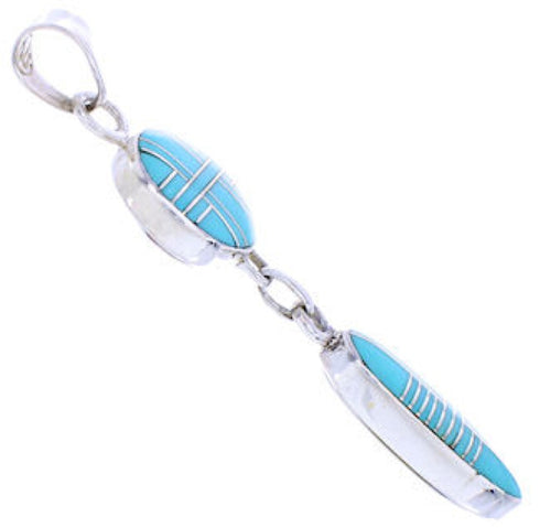 Multicolor Native American or Pueblo Design Reversible Pendant MW75009