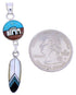 Multicolor Native American or Pueblo Design Reversible Pendant MW75009