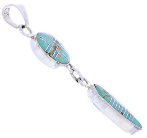Native American or Pueblo Design Multicolor Reversible Pendant MW75029