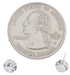 Crystal Genuine Sterling Silver April Birthstone Post Earrings Jewelry NX88592