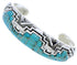 Sterling Silver Turquoise Southwest Cuff Bracelet MX27157