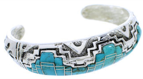 Sterling Silver Turquoise Southwest Cuff Bracelet MX27157
