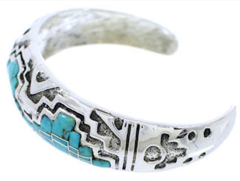 Sterling Silver Turquoise Southwest Cuff Bracelet MX27157