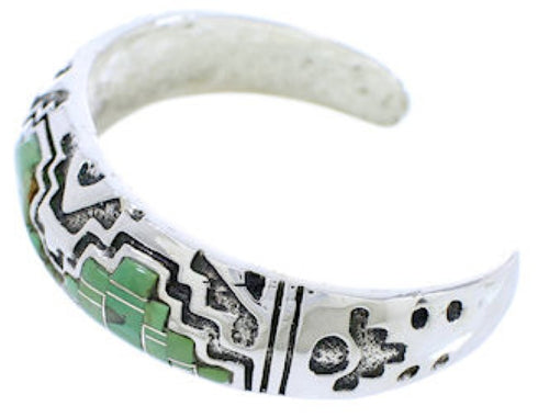 Sterling Silver Turquoise Inlay Southwest Cuff Bracelet MX27167