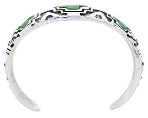 Sterling Silver Turquoise Inlay Southwest Cuff Bracelet MX27167