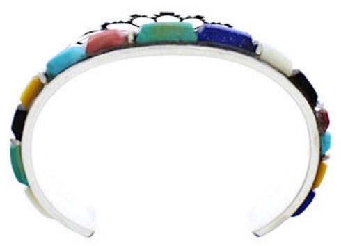 Water Wave Jewelry Multicolor Sterling Silver Cuff Bracelet MX27297