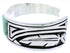 Turquoise Southwestern Feather Jewelry Silver Cuff Bracelet MX27313