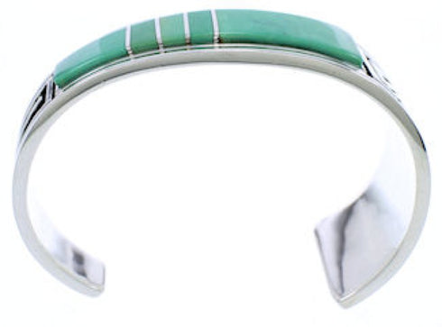 Turquoise Southwestern Feather Jewelry Silver Cuff Bracelet MX27313