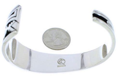 Turquoise Southwestern Feather Jewelry Silver Cuff Bracelet MX27313