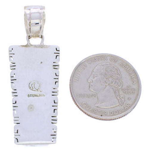 Genuine Sterling Silver Multicolor Inlay Pendant FX30917