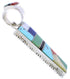 Sterling Silver Southwest Multicolor Inlay Pendant FX30919