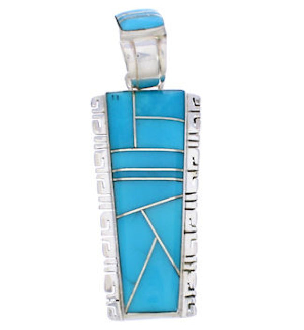 Turquoise Jewelry Sterling Silver Southwest Pendant FX30930