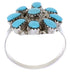American Indian Jewelry Turquoise And Silver Ring Size 6-1/4 BW76402