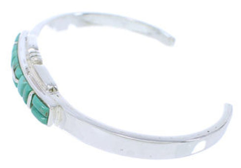Turquoise Inlay Southwestern Cuff Bracelet Jewelry EX27755