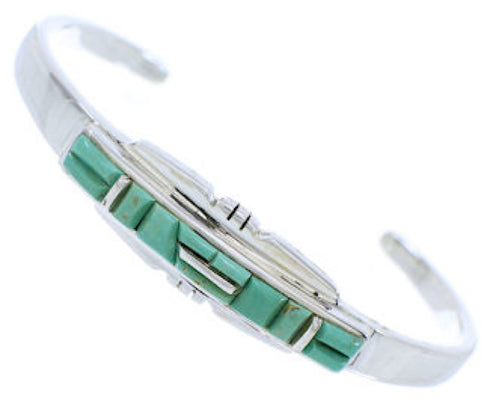 Southwestern Turquoise Inlay Cuff Bracelet Jewelry EX27757