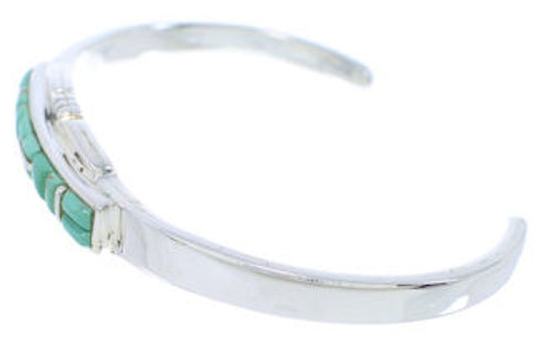 Southwestern Turquoise Inlay Cuff Bracelet Jewelry EX27757