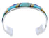 Multicolor Inlay Southwest Sterling Silver Cuff Bracelet EX27768