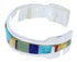Southwest Sterling Silver Multicolor Jewelry Cuff Bracelet EX27771