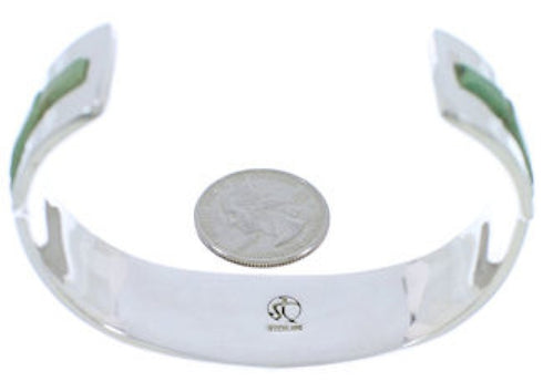 Sterling Silver Turquoise Inlay Southwest Cuff Bracelet EX27780