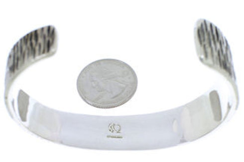 Sterling Silver Turquoise Inlay Southwest Cuff Bracelet EX27794