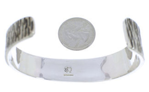 Southwestern Turquoise Inlay Sterling Silver Cuff Bracelet EX27798